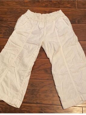 Anthropologie Monday Tuesday Wednesday Off White Cropped Pants Boho Modern